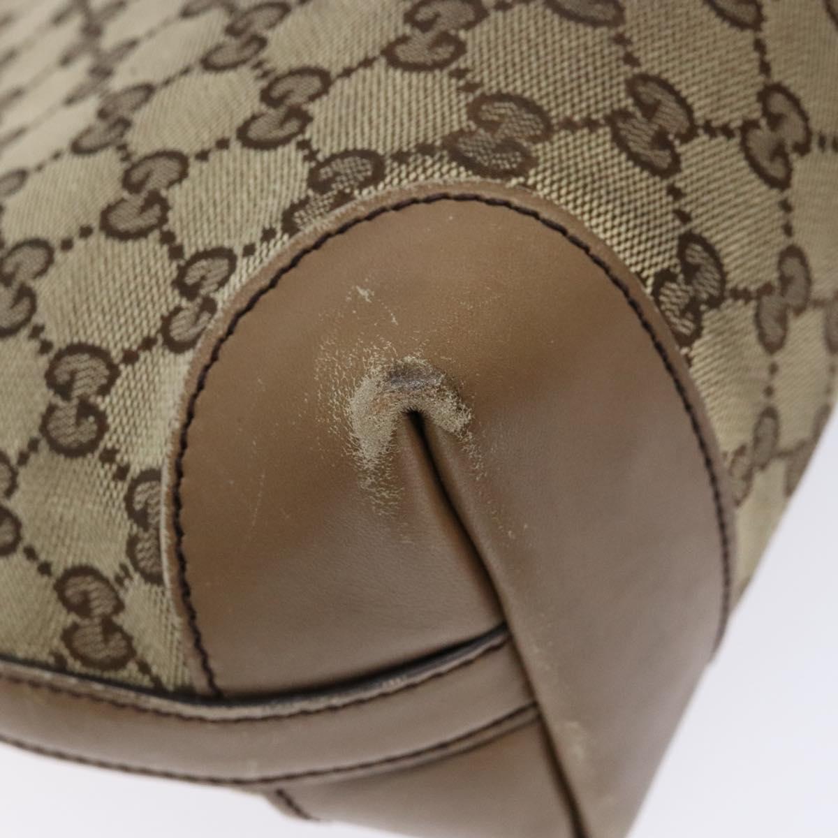GUCCI GG Canvas Tote Bag Beige Gold 269878 Auth 140339