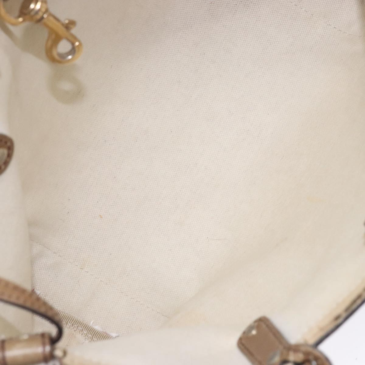 GUCCI GG Canvas Tote Bag Beige Gold 269878 Auth 140339