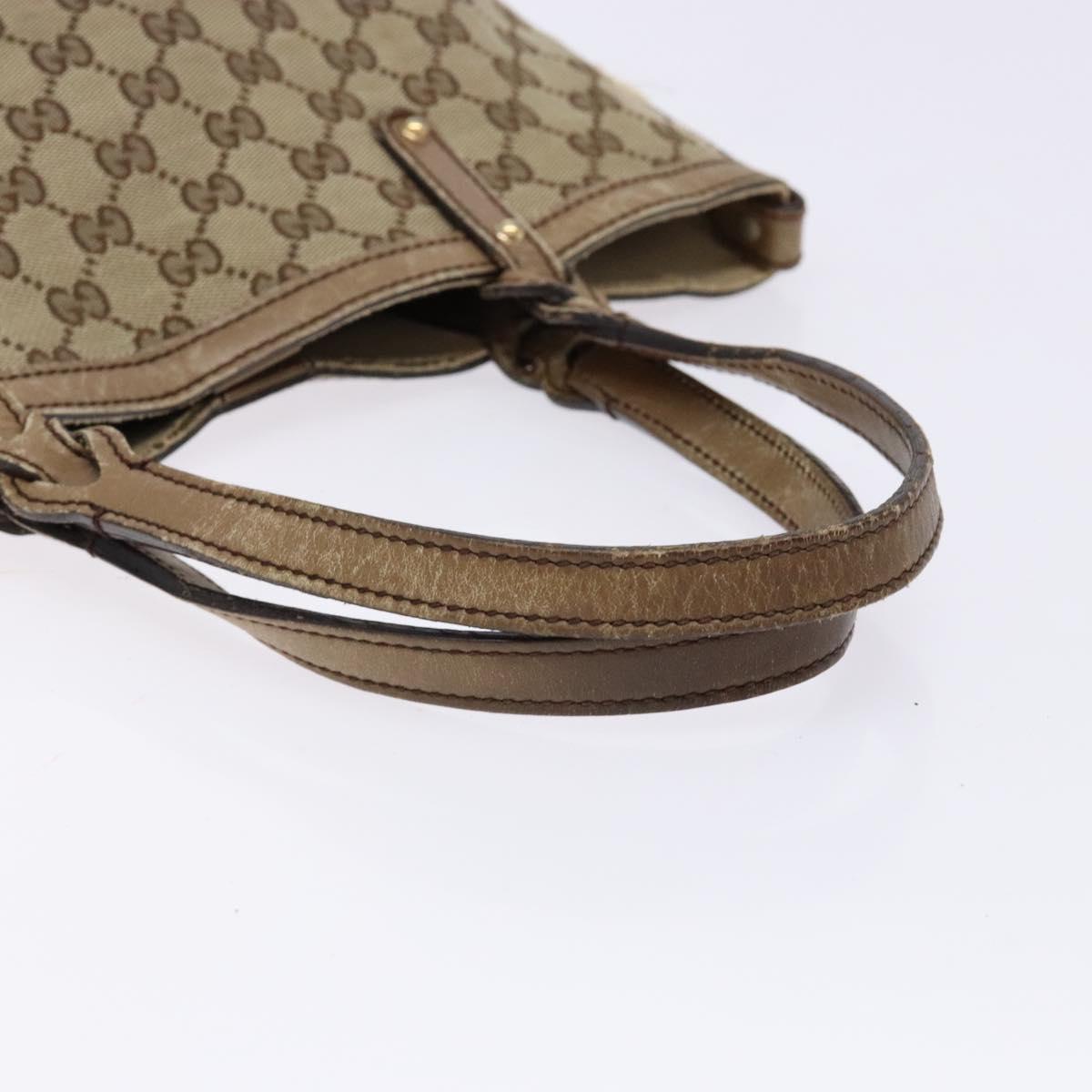 GUCCI GG Canvas Tote Bag Beige Gold 269878 Auth 140339