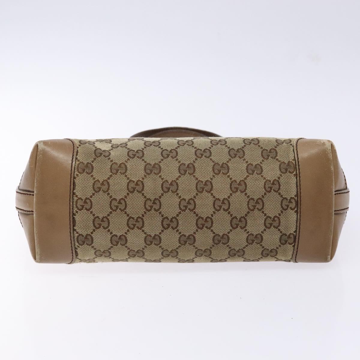 GUCCI GG Canvas Tote Bag Beige Gold 269878 Auth 140339
