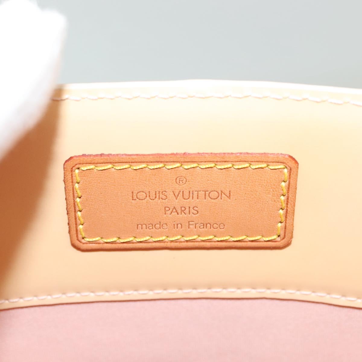 LOUIS VUITTON Vernis Reade MM Hand Bag Marshmallow Pink M91304 LV Auth 140351