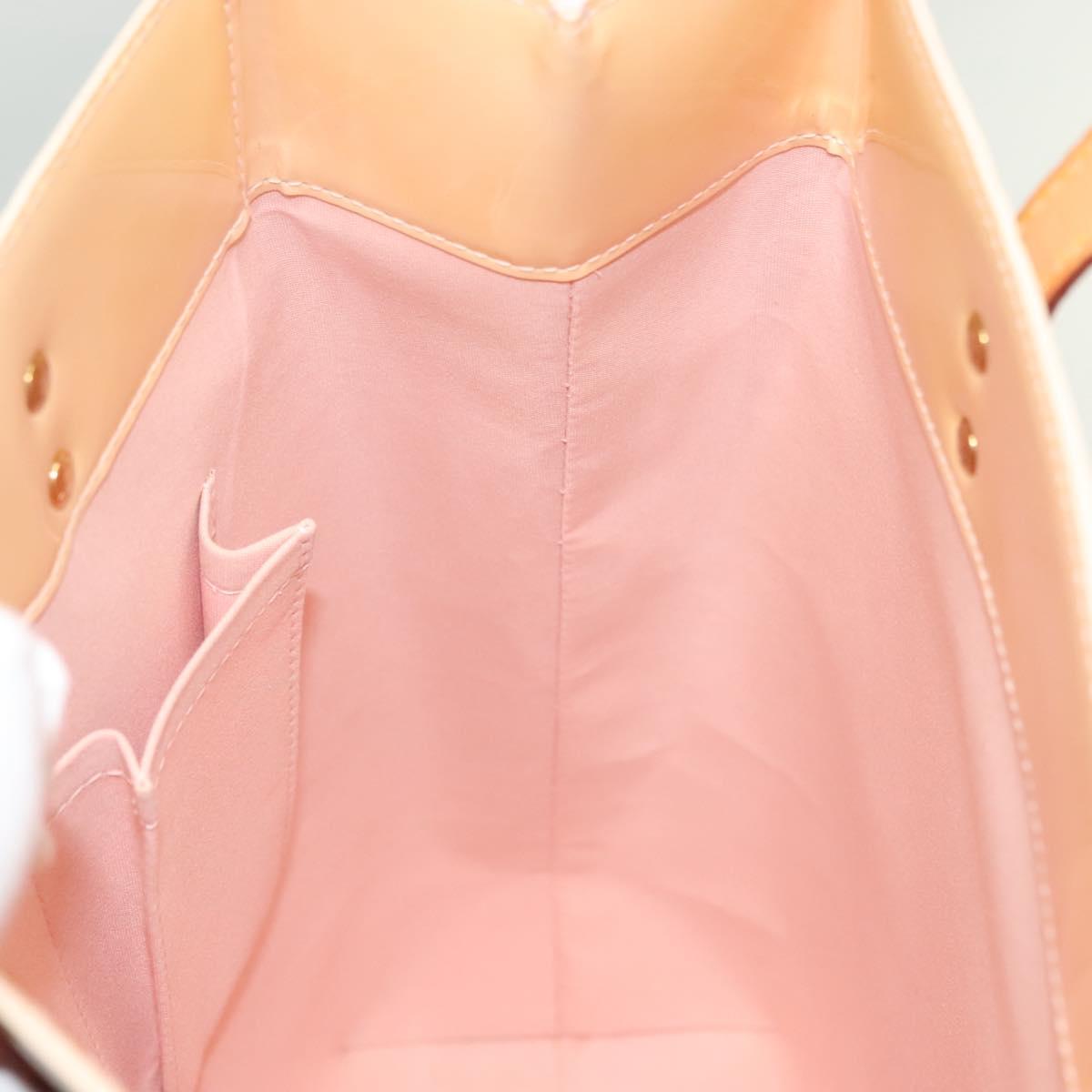 LOUIS VUITTON Vernis Reade MM Hand Bag Marshmallow Pink M91304 LV Auth 140351