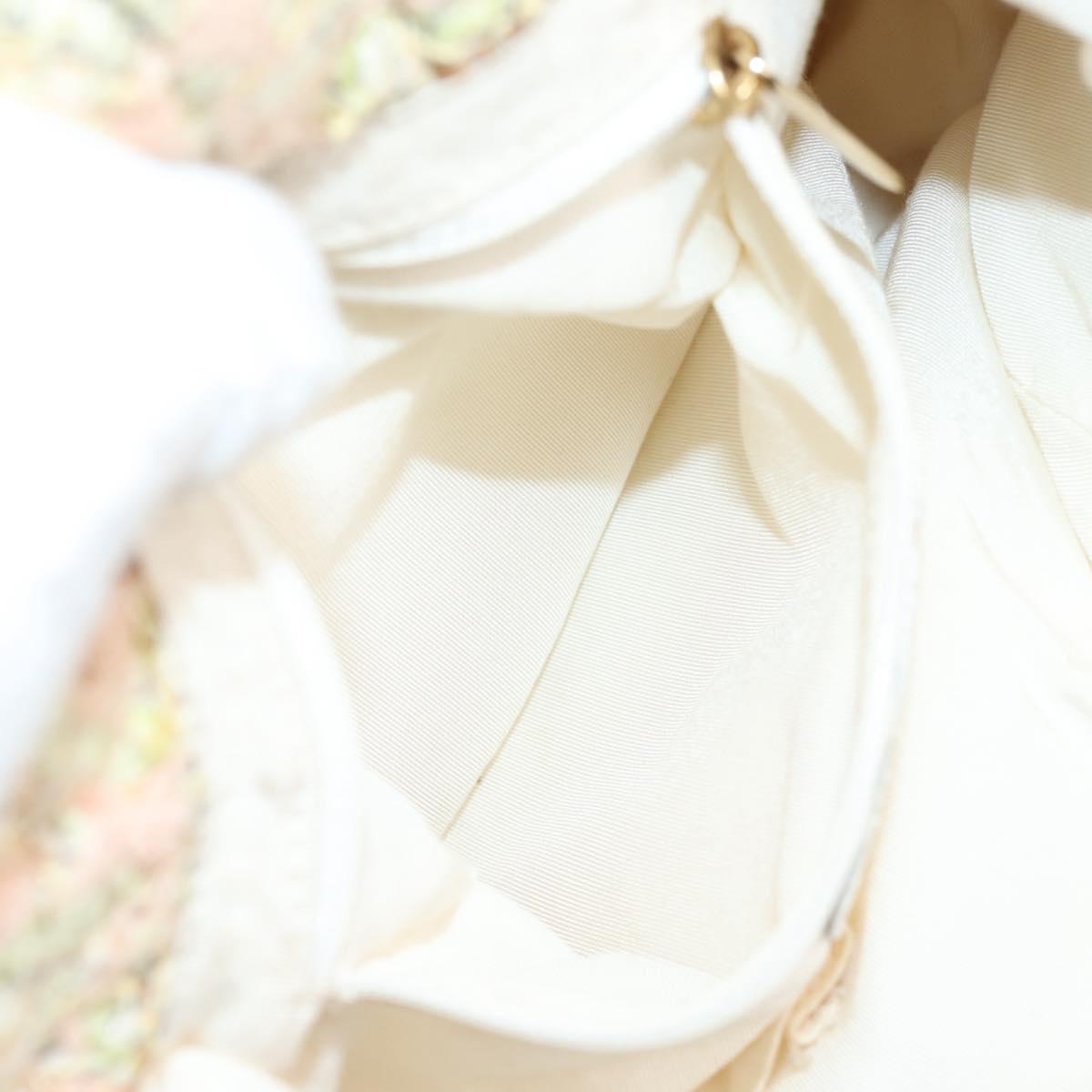 CHANEL Hand Bag Tweed Pink Gold CC Auth 140361V