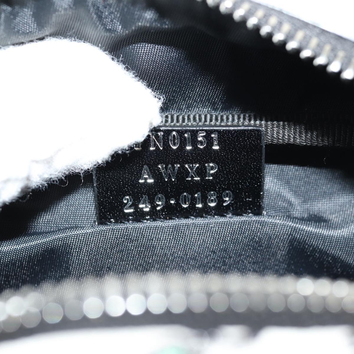 FENDI Zucca Canvas Pouch White Silver Auth 140366M