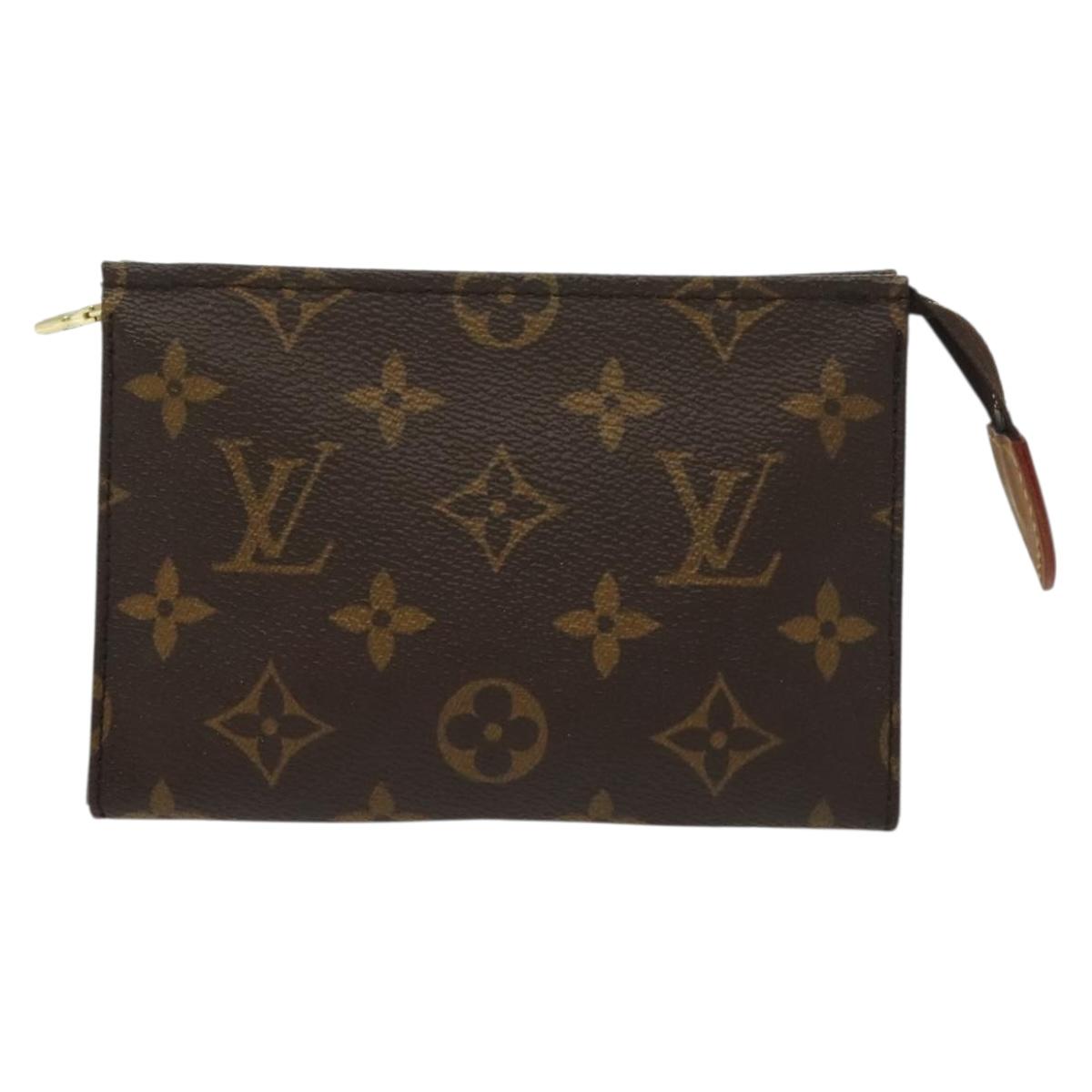 LOUIS VUITTON Monogram Poche Toilette 15 Pouch M47546 LV Auth 140371