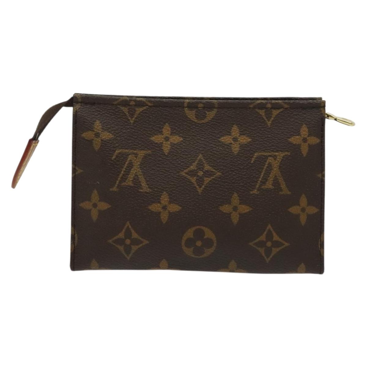 LOUIS VUITTON Monogram Poche Toilette 15 Pouch M47546 LV Auth 140371