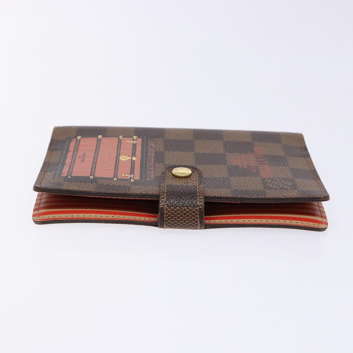 LOUIS VUITTON Damier Ebene Trunk Agenda PM Day Planner Cover R20029 Auth 140374