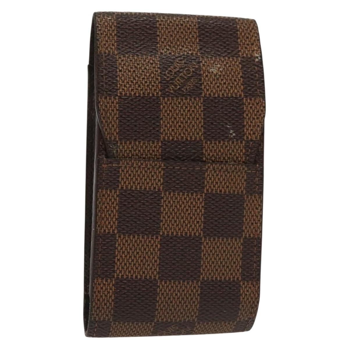 LOUIS VUITTON Damier Ebene Etui Cigarette Case N63024 LV Auth 140376