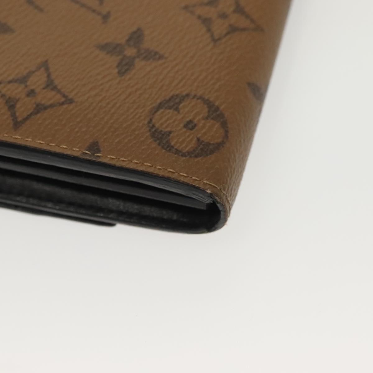 LOUIS VUITTON Monogram Reverse Portefeuille Sarah Long Wallet M64488 Auth 140380