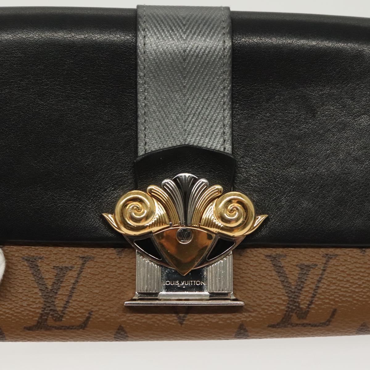 LOUIS VUITTON Monogram Reverse Portefeuille Sarah Long Wallet M64488 Auth 140380