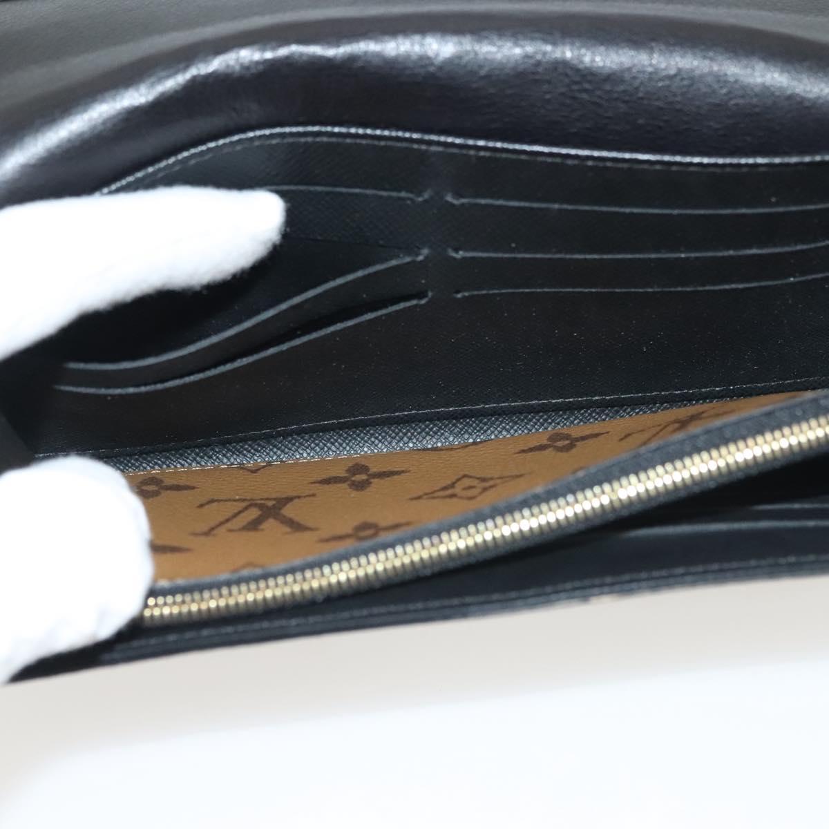 LOUIS VUITTON Monogram Reverse Portefeuille Sarah Long Wallet M64488 Auth 140380