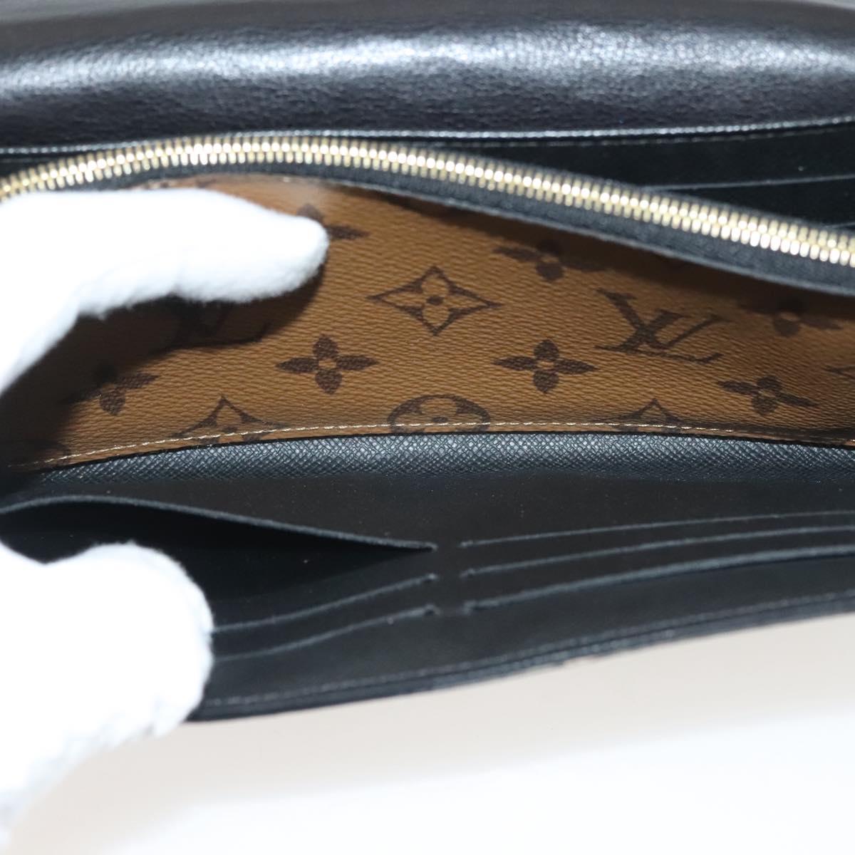 LOUIS VUITTON Monogram Reverse Portefeuille Sarah Long Wallet M64488 Auth 140380