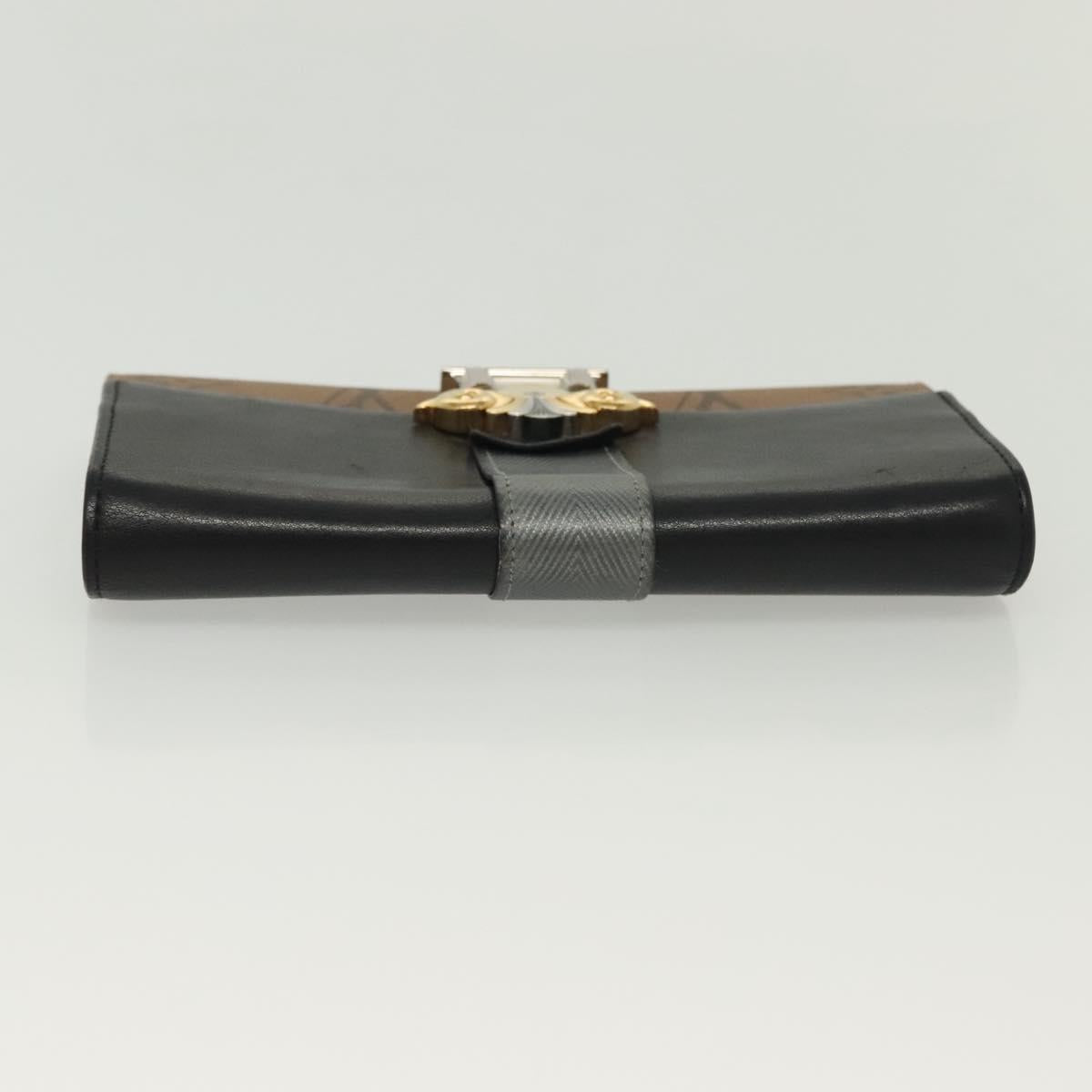 LOUIS VUITTON Monogram Reverse Portefeuille Sarah Long Wallet M64488 Auth 140380