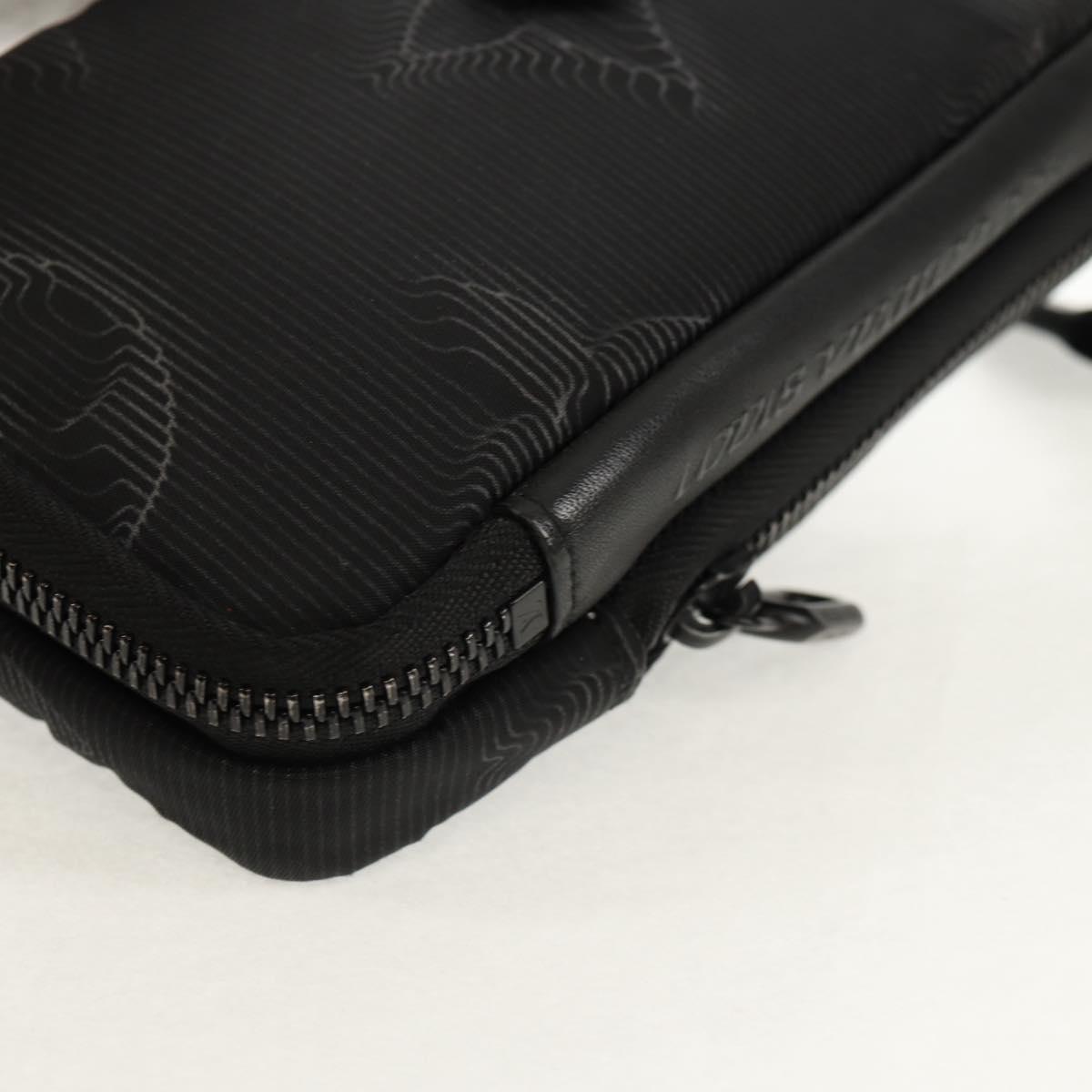 LOUIS VUITTON 3D Monogram Double Phone Pouch Black M80141 LV Auth 140387M