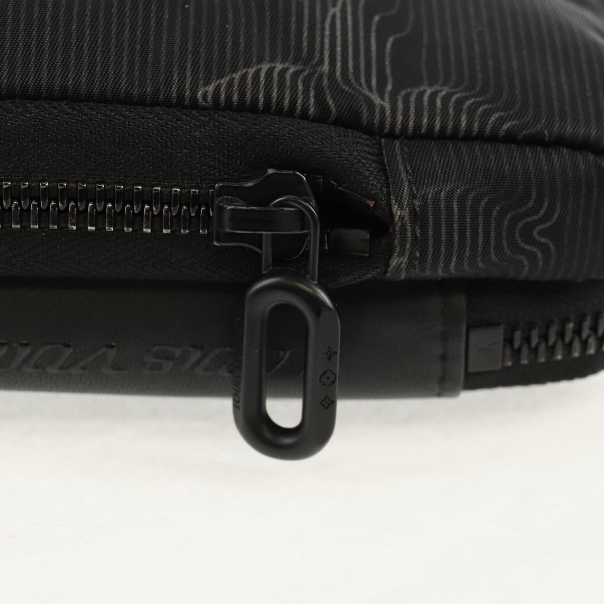 LOUIS VUITTON 3D Monogram Double Phone Pouch Black M80141 LV Auth 140387SM