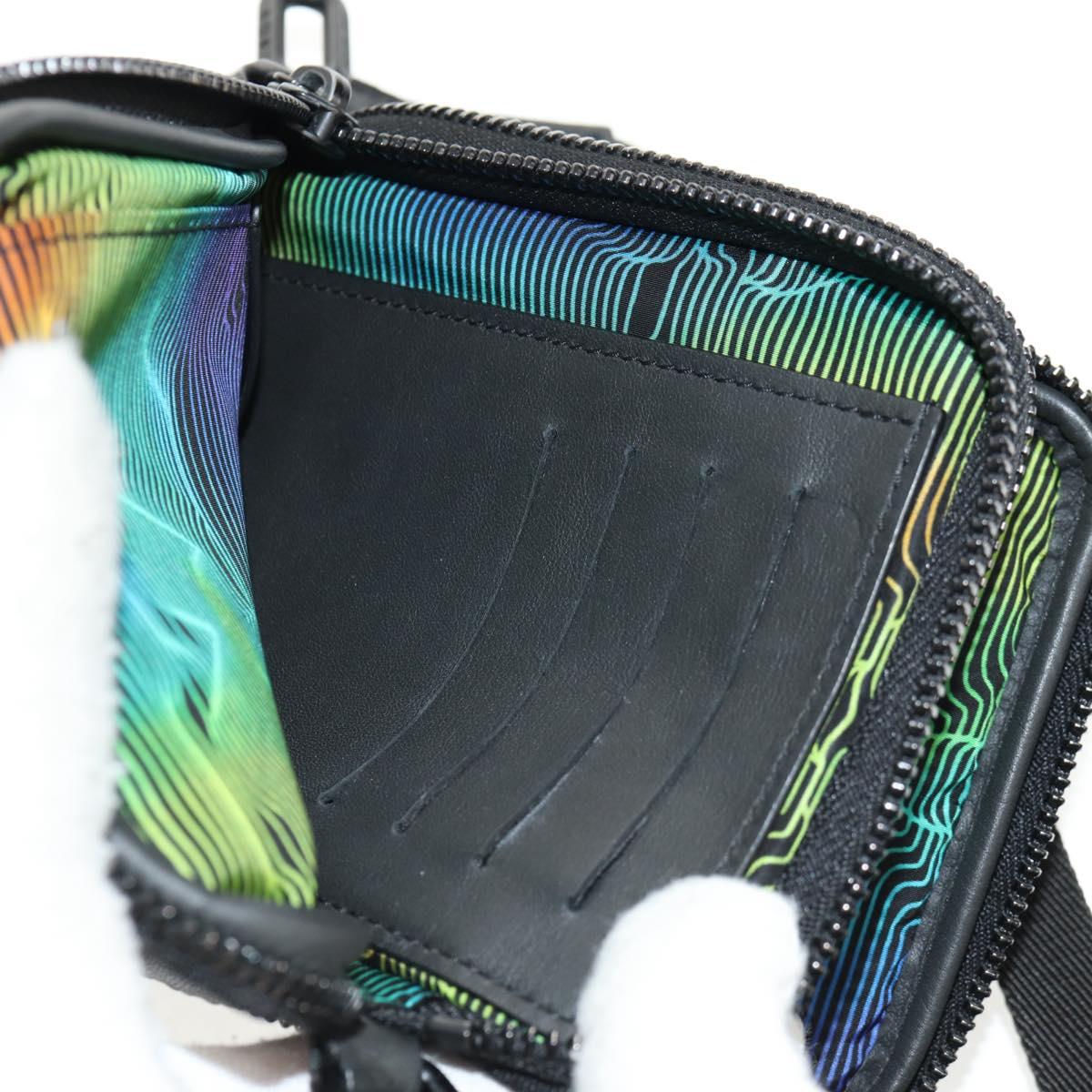 LOUIS VUITTON 3D Monogram Double Phone Pouch Black M80141 LV Auth 140387M