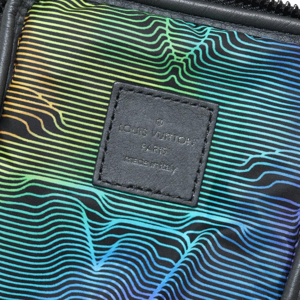 LOUIS VUITTON 3D Monogram Double Phone Pouch Black M80141 LV Auth 140387M