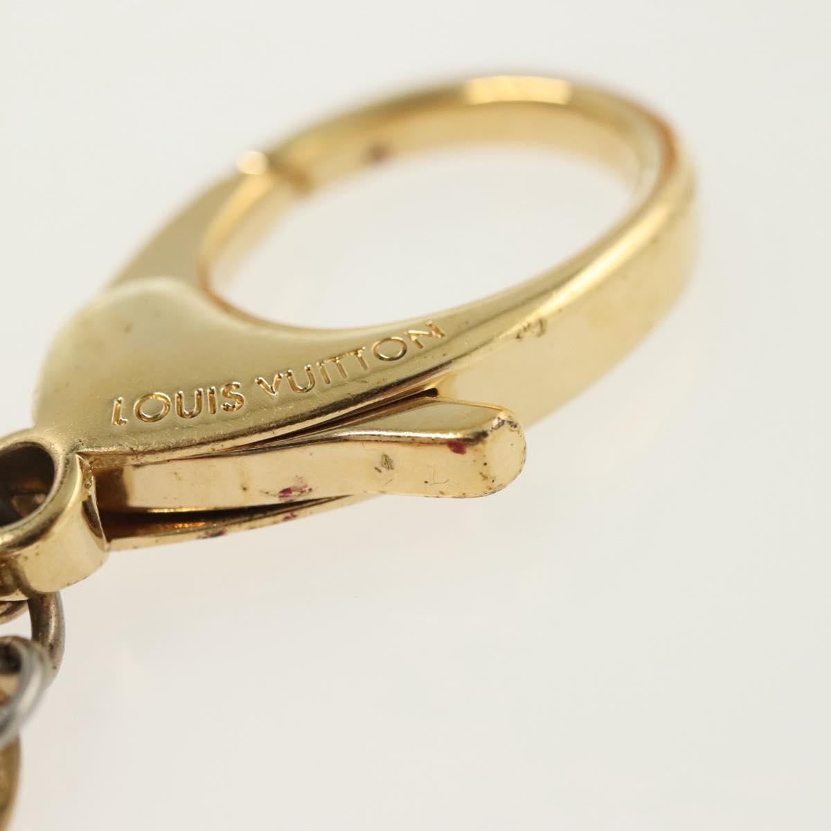LOUIS VUITTON Bijoux Sac Knife Key Holder metal Gold Red M66913 LV Auth 140395