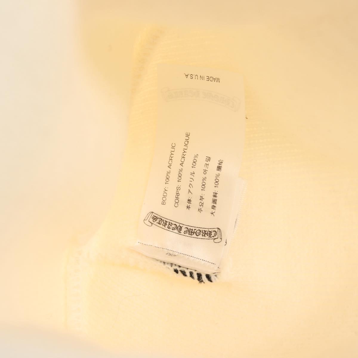 Chrome Hearts CH Plus Stitch Acrylic Beanie Cap Acrylic White Auth 140399M