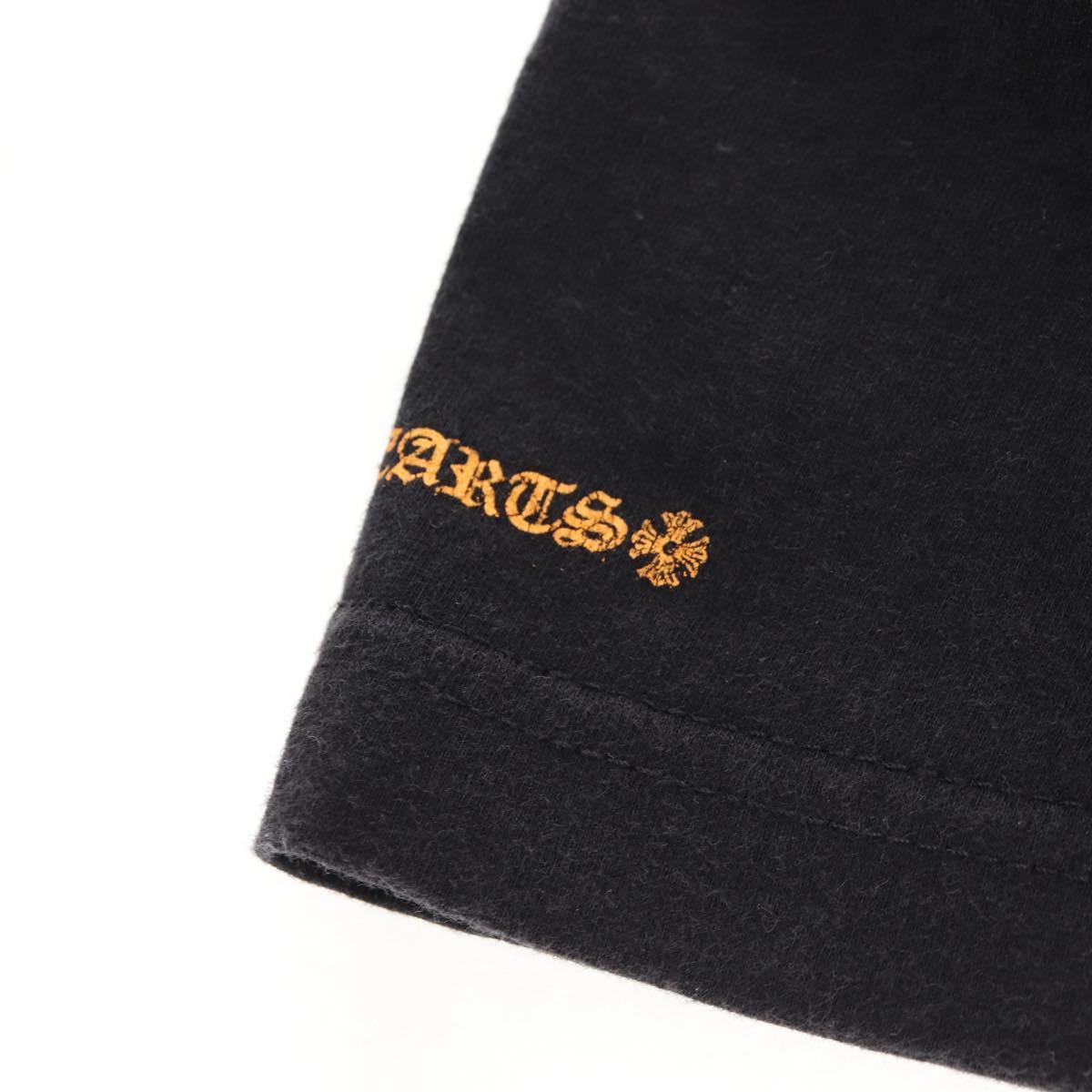 Chrome Hearts Neck Side Logo Horseshoe T-shirt Cotton Black Auth 140402M