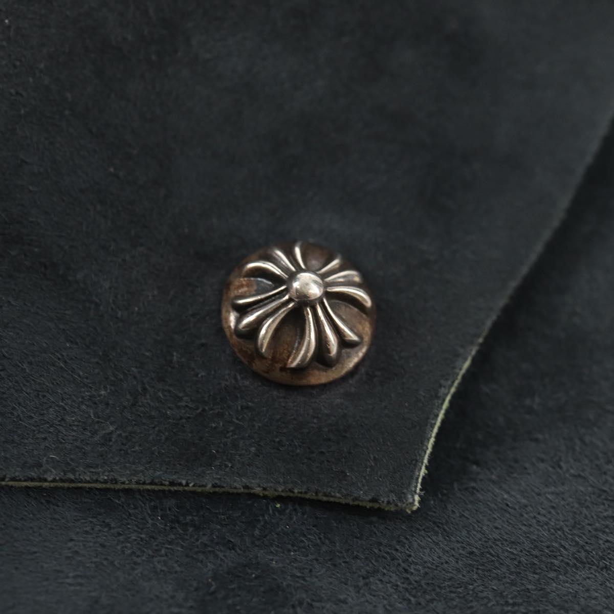 Chrome Hearts Pouch Suede Gray Auth 140404M