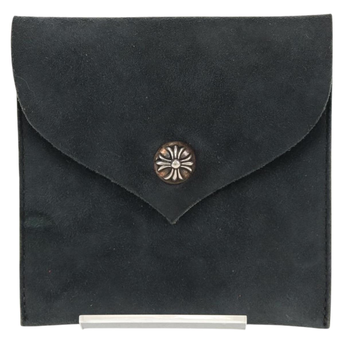 Chrome Hearts Pouch Suede Gray Auth 140404M