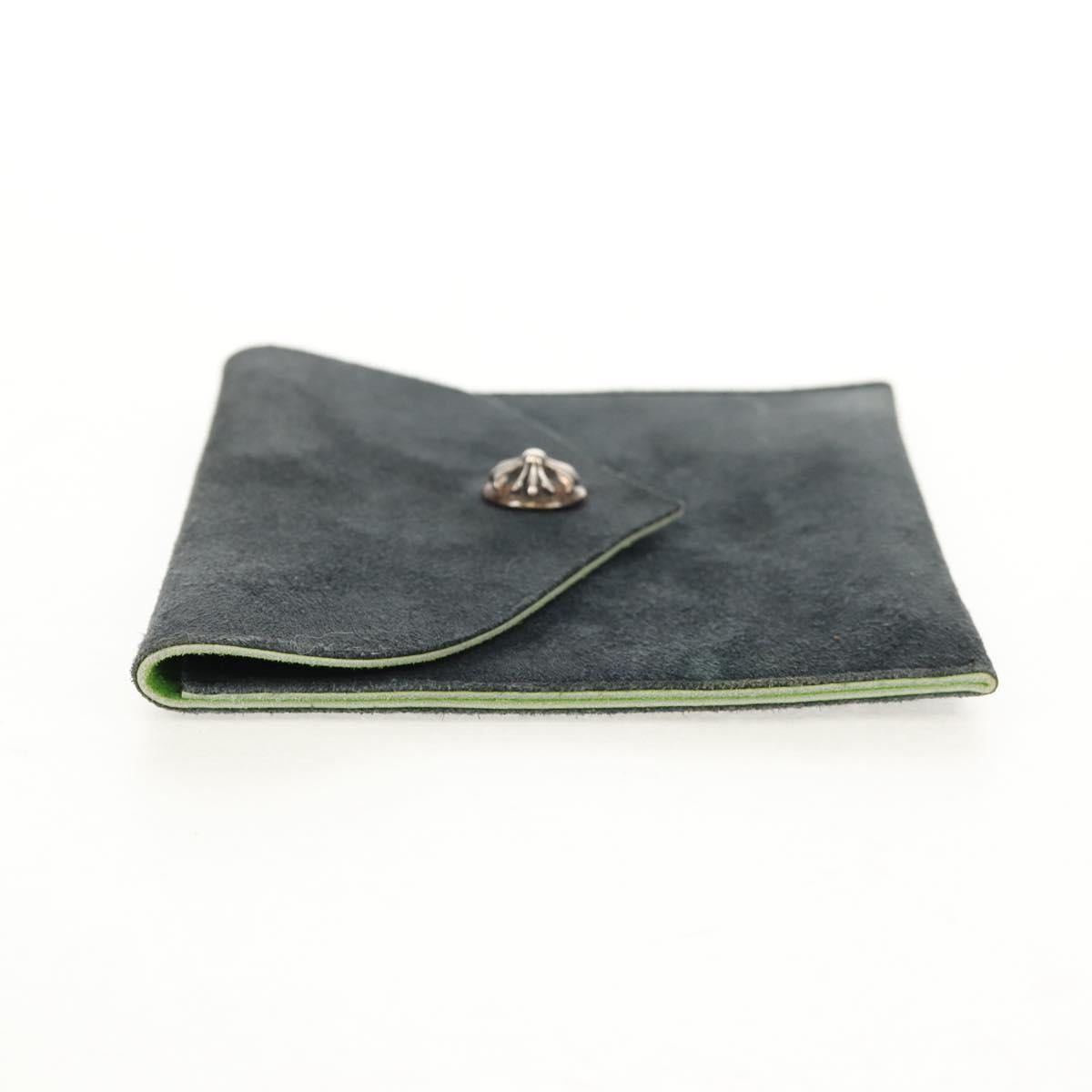 Chrome Hearts Pouch Suede Gray Auth 140404M