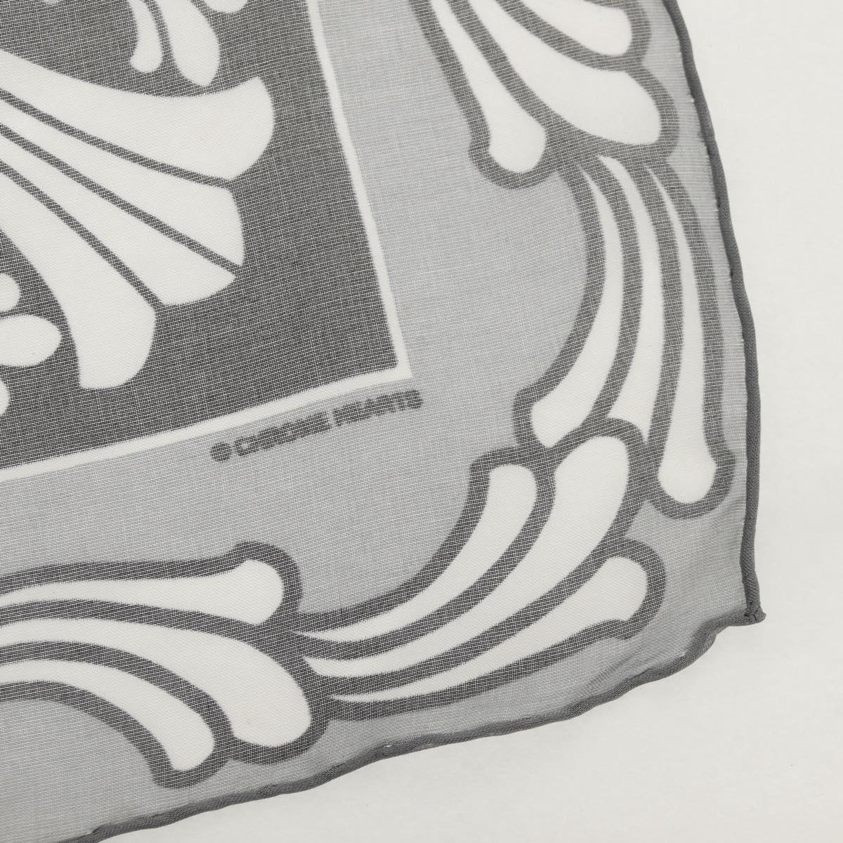 Chrome Hearts Framed Silk Scarf Silk Black Auth 140405M