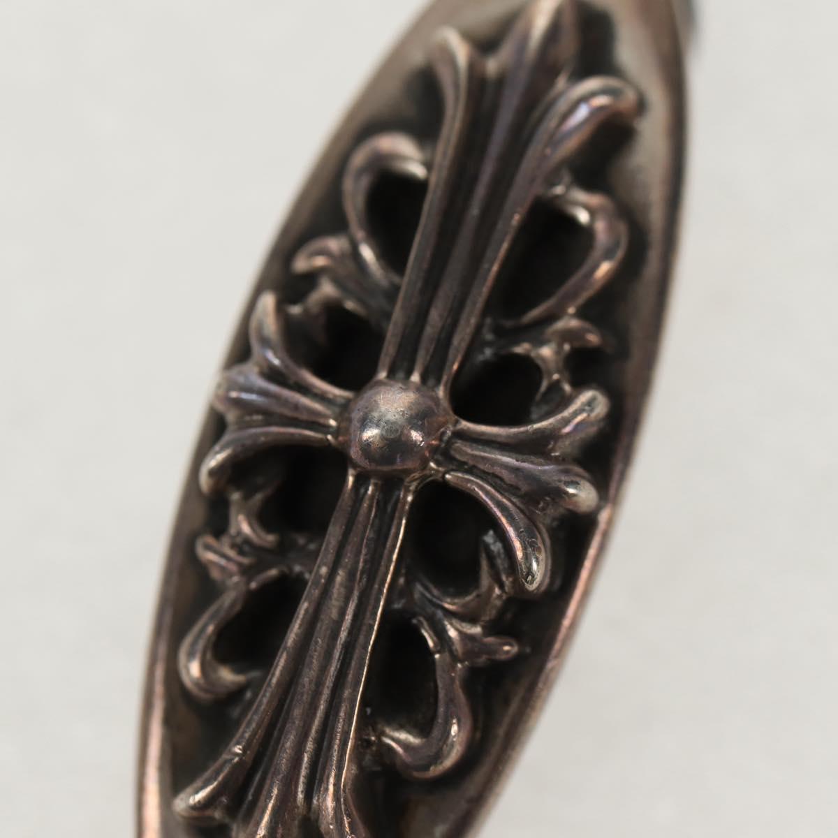 Chrome Hearts Barrette Hair Clip Floral Cross Ag925 Silver Auth 140409M