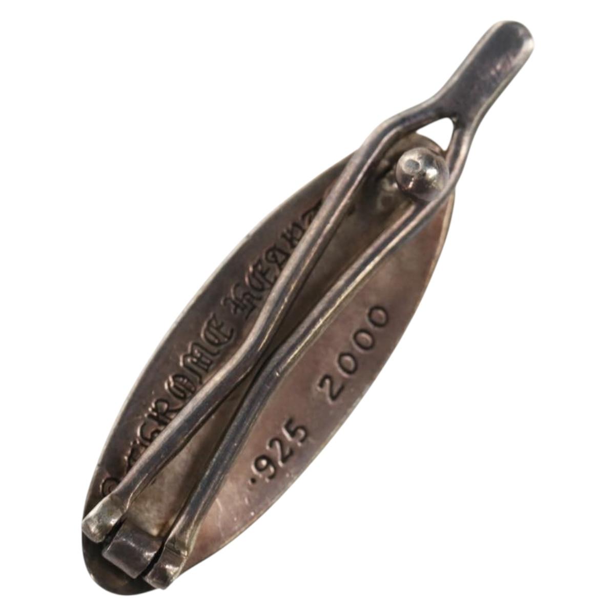 Chrome Hearts Barrette Hair Clip Floral Cross Ag925 Silver Auth 140409M