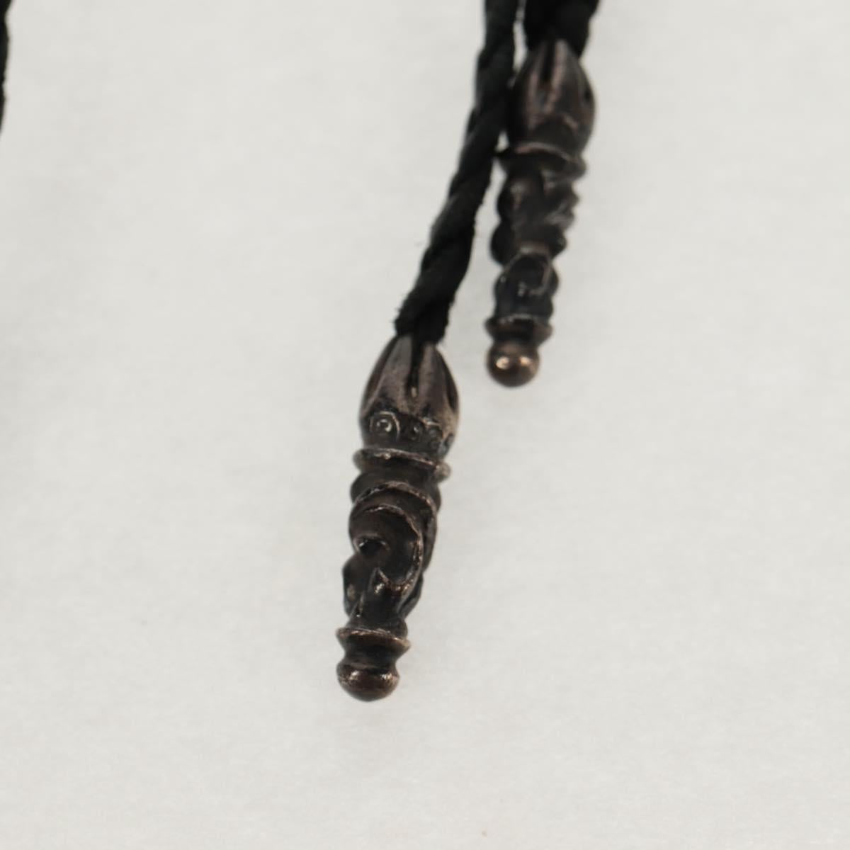 Chrome Hearts BS Flare Pendant/W Leather Braid Ag925 Silver Auth 140412M