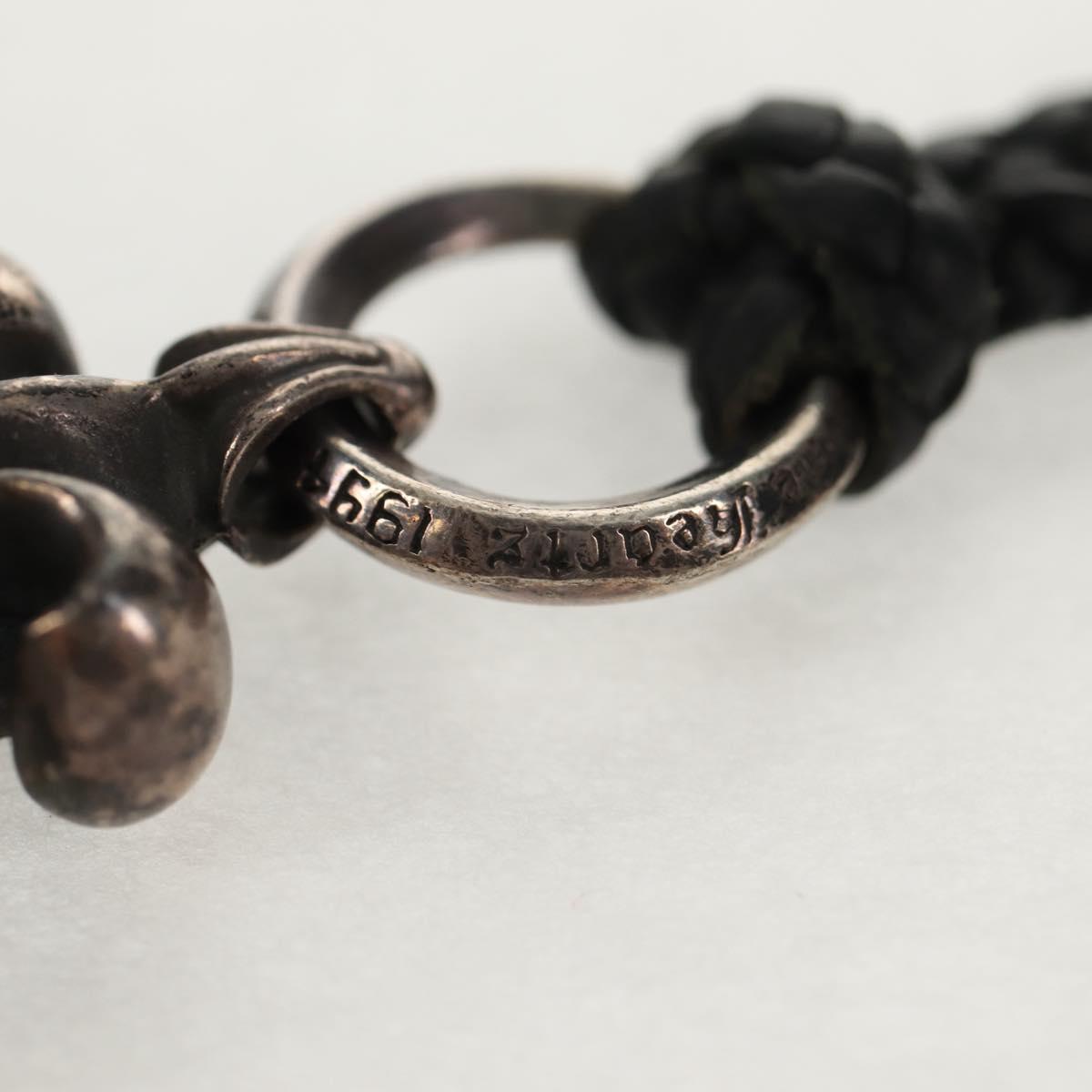 Chrome Hearts BS Flare Pendant/W Leather Braid Ag925 Silver Auth 140412M
