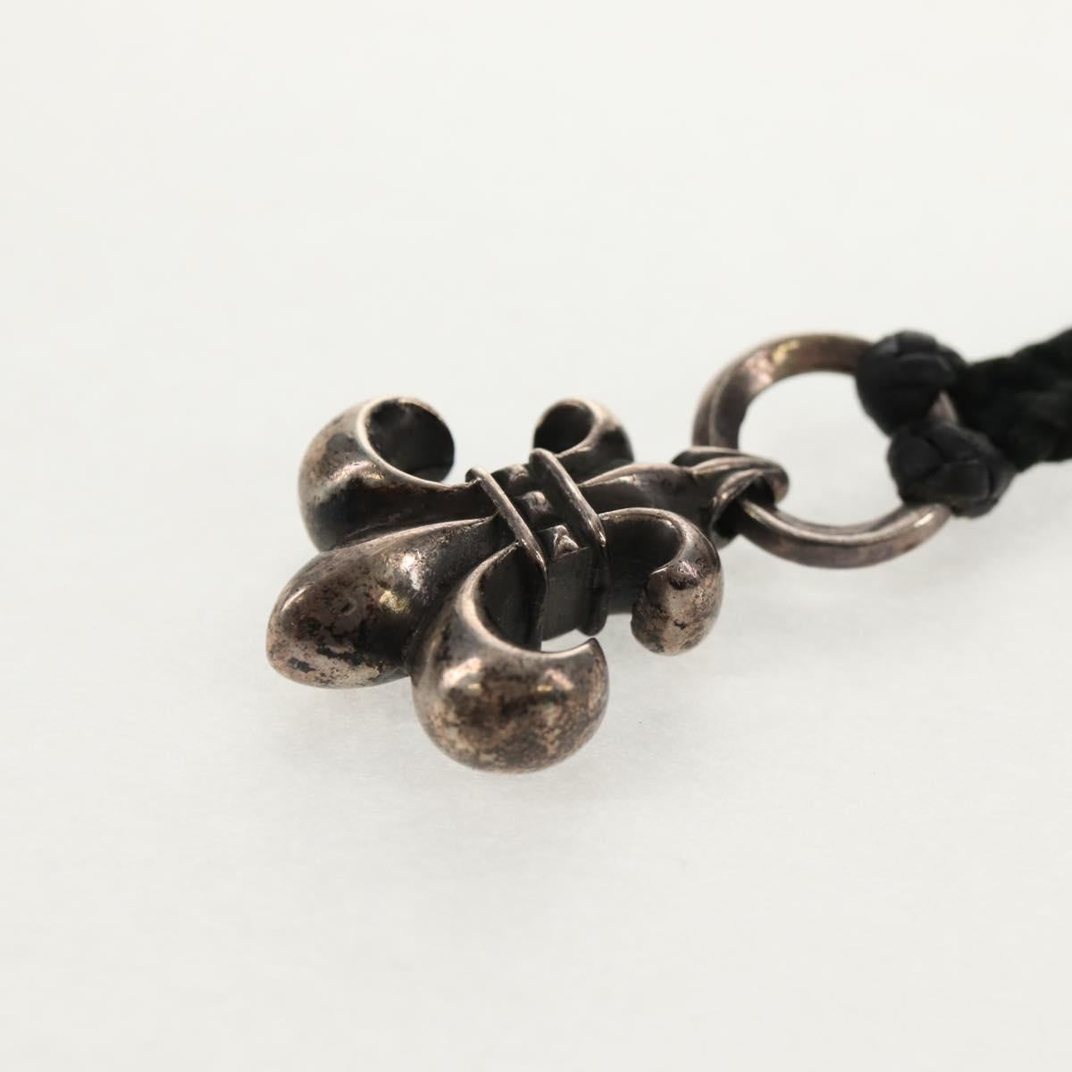 Chrome Hearts BS Flare Pendant/W Leather Braid Ag925 Silver Auth 140412M