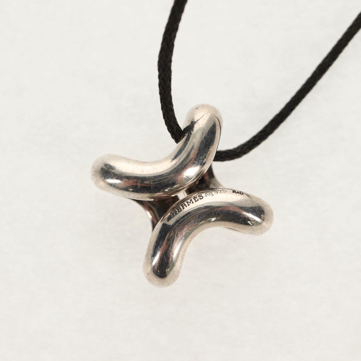 HERMES Lima Necklace Ag925 Silver Auth 140415SM