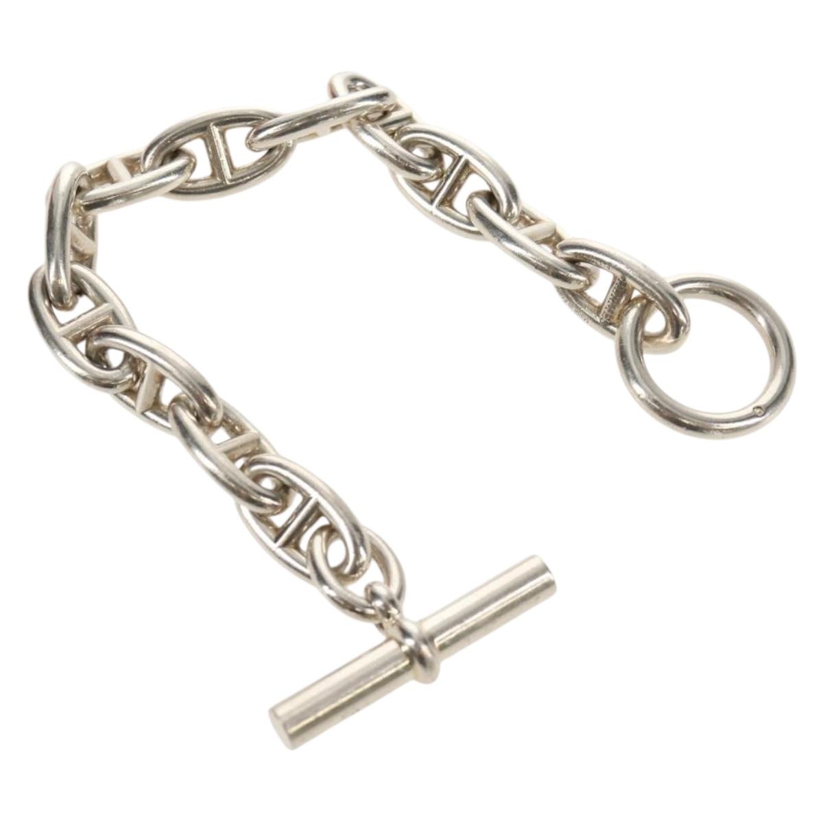 HERMES Chaine D'Ancre GM Bracelet Ag925 12 Links Silver Auth 140416M