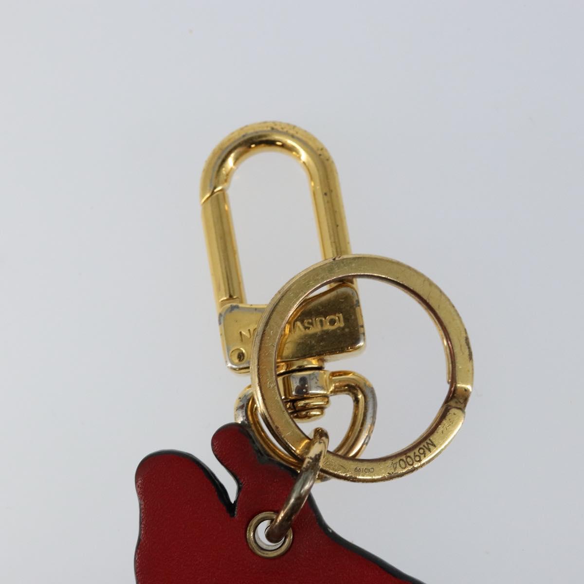LOUIS VUITTON Porte Cles LV Archlight Charm metal White M69004 LV Auth 140419