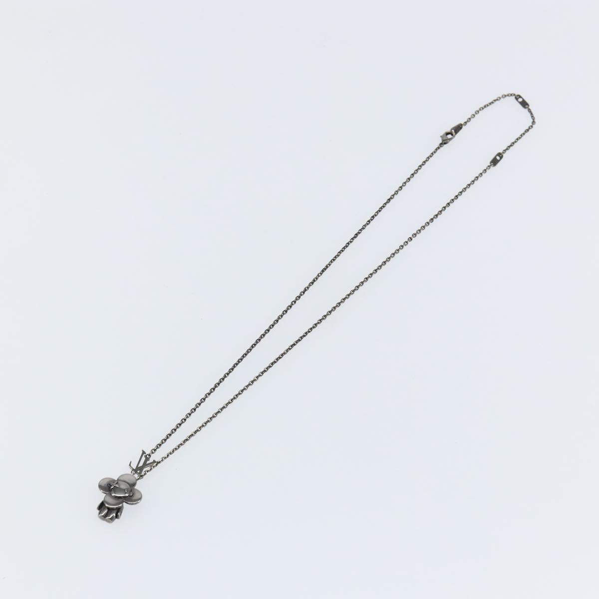 LOUIS VUITTON Pendant Vivienne S00 Necklace metal Black M00831 LV Auth 140421