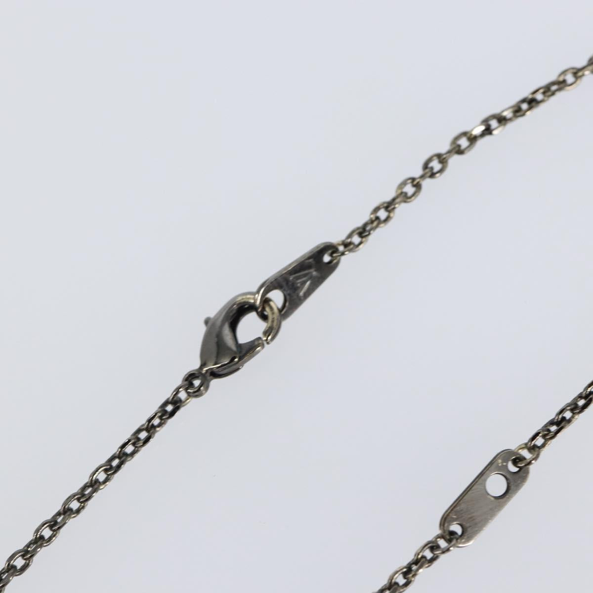 LOUIS VUITTON Pendant Vivienne S00 Necklace metal Black M00831 LV Auth 140421