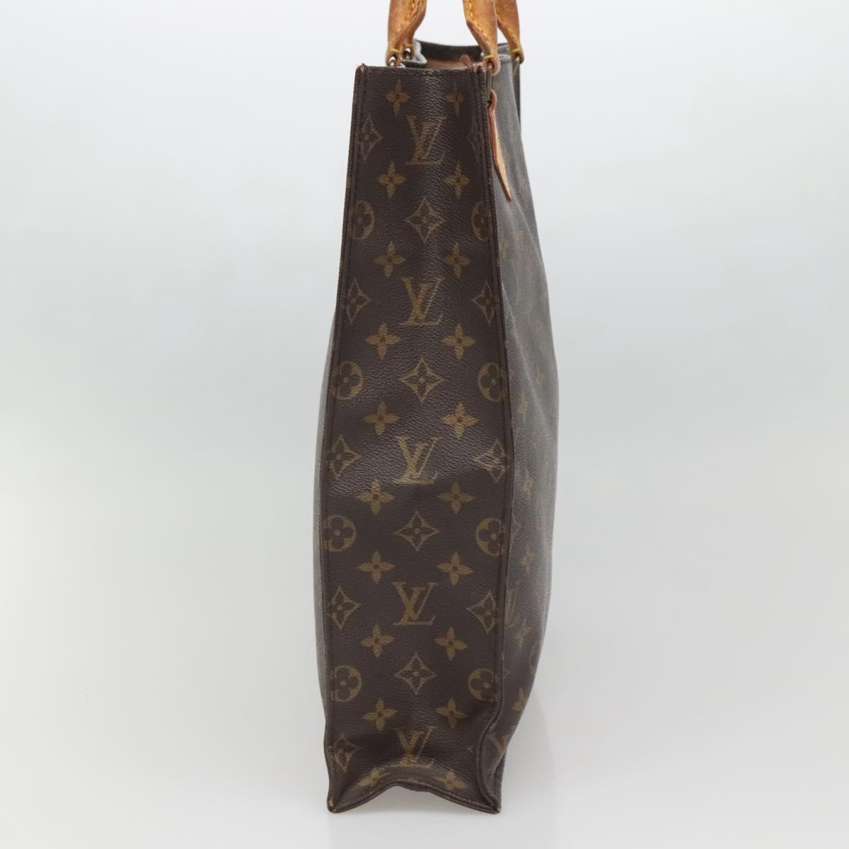 LOUIS VUITTON Monogram Sac Plat Hand Bag M51140 LV Auth 140438