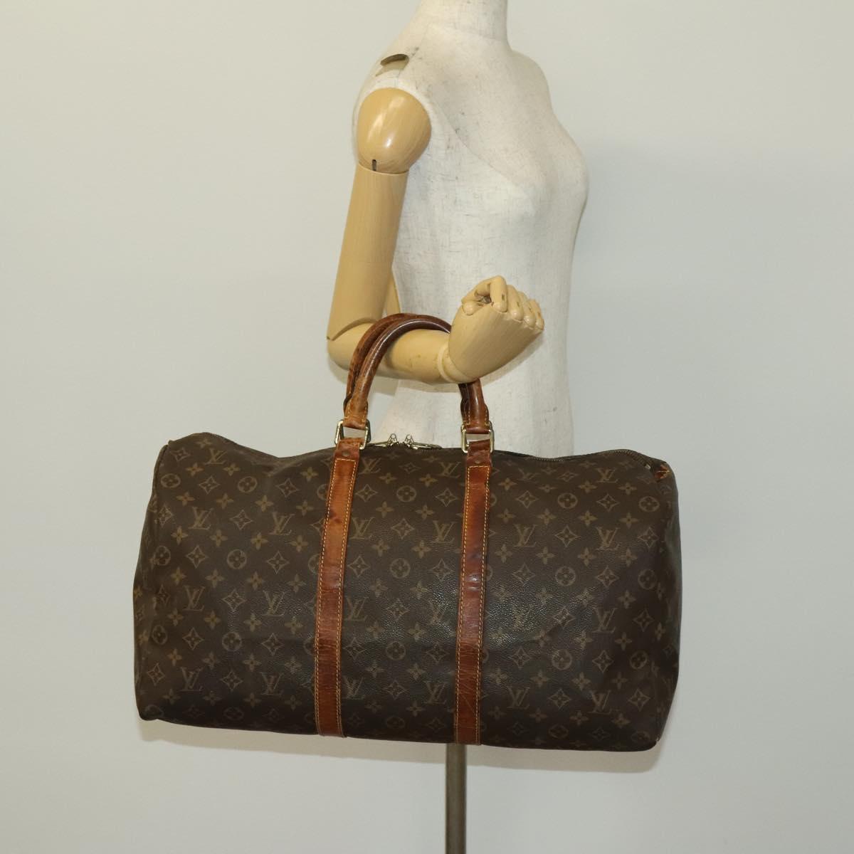LOUIS VUITTON Monogram Keepall 50 Boston Bag M41426 LV Auth 140450