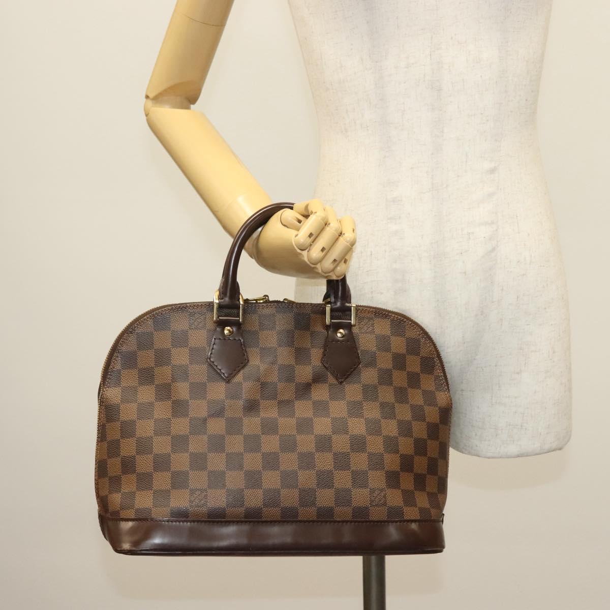 LOUIS VUITTON Damier Ebene Alma Hand Bag N51131 LV Auth 140459