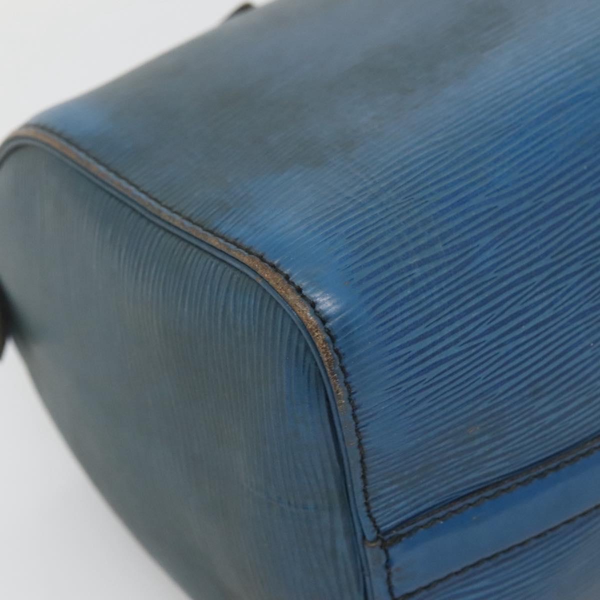 LOUIS VUITTON Epi Speedy 25 Hand Bag Toledo Blue M43015 LV Auth 140464