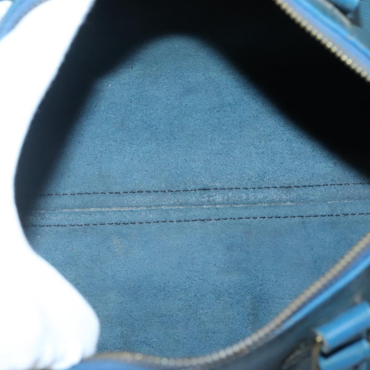 LOUIS VUITTON Epi Speedy 25 Hand Bag Toledo Blue M43015 LV Auth 140464