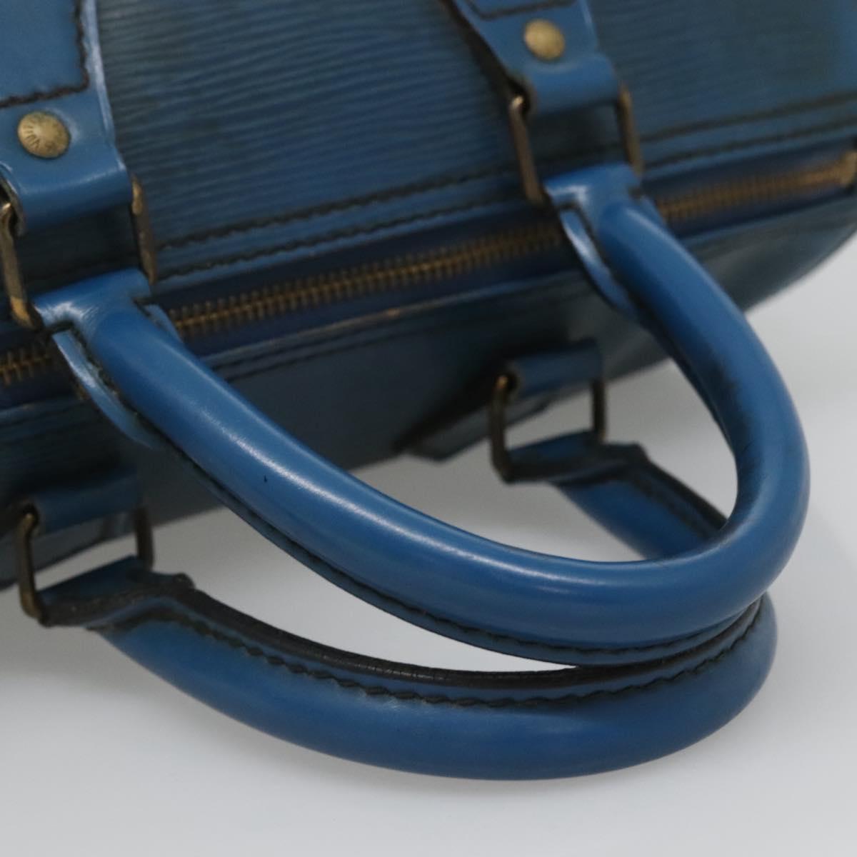 LOUIS VUITTON Epi Speedy 25 Hand Bag Toledo Blue M43015 LV Auth 140464