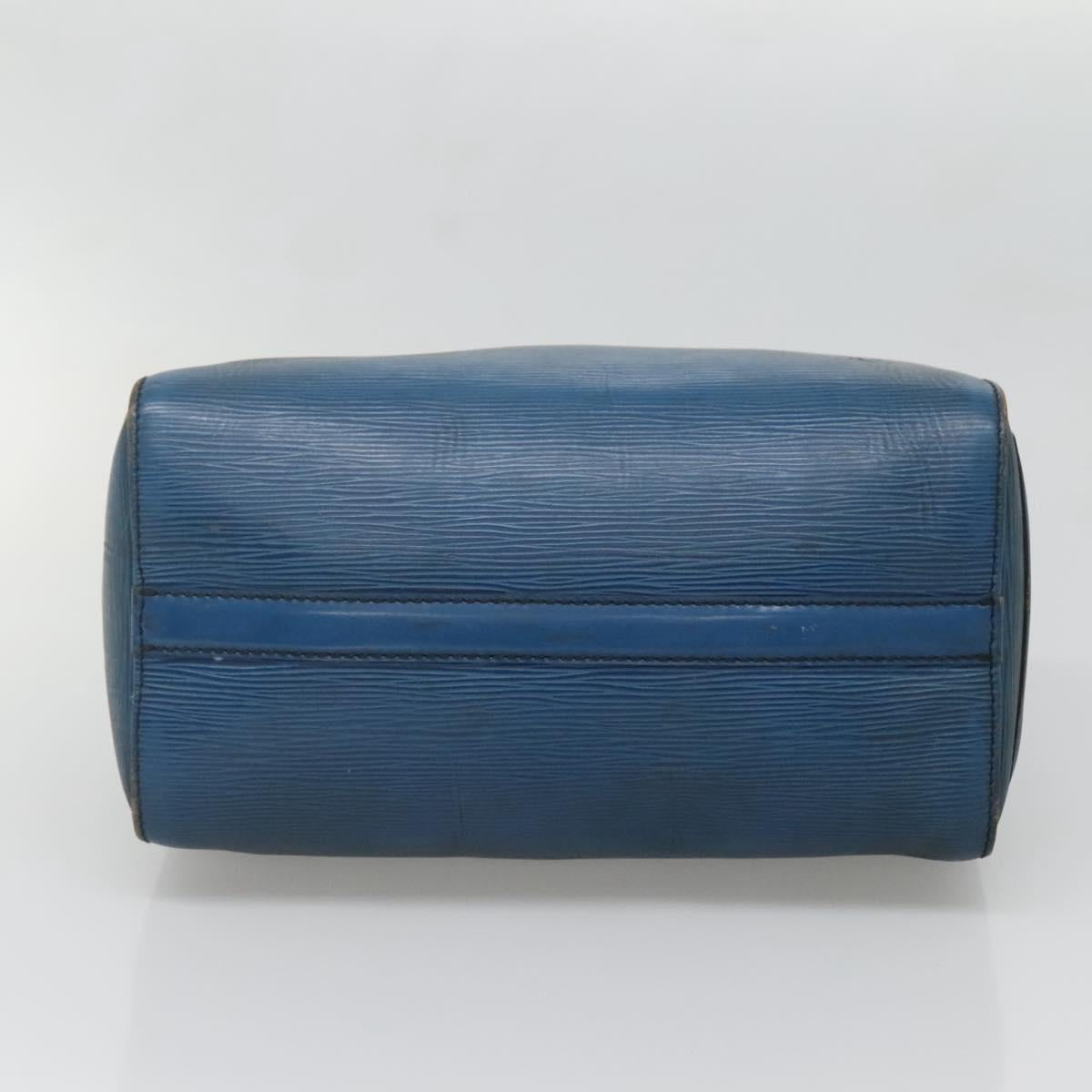LOUIS VUITTON Epi Speedy 25 Hand Bag Toledo Blue M43015 LV Auth 140464