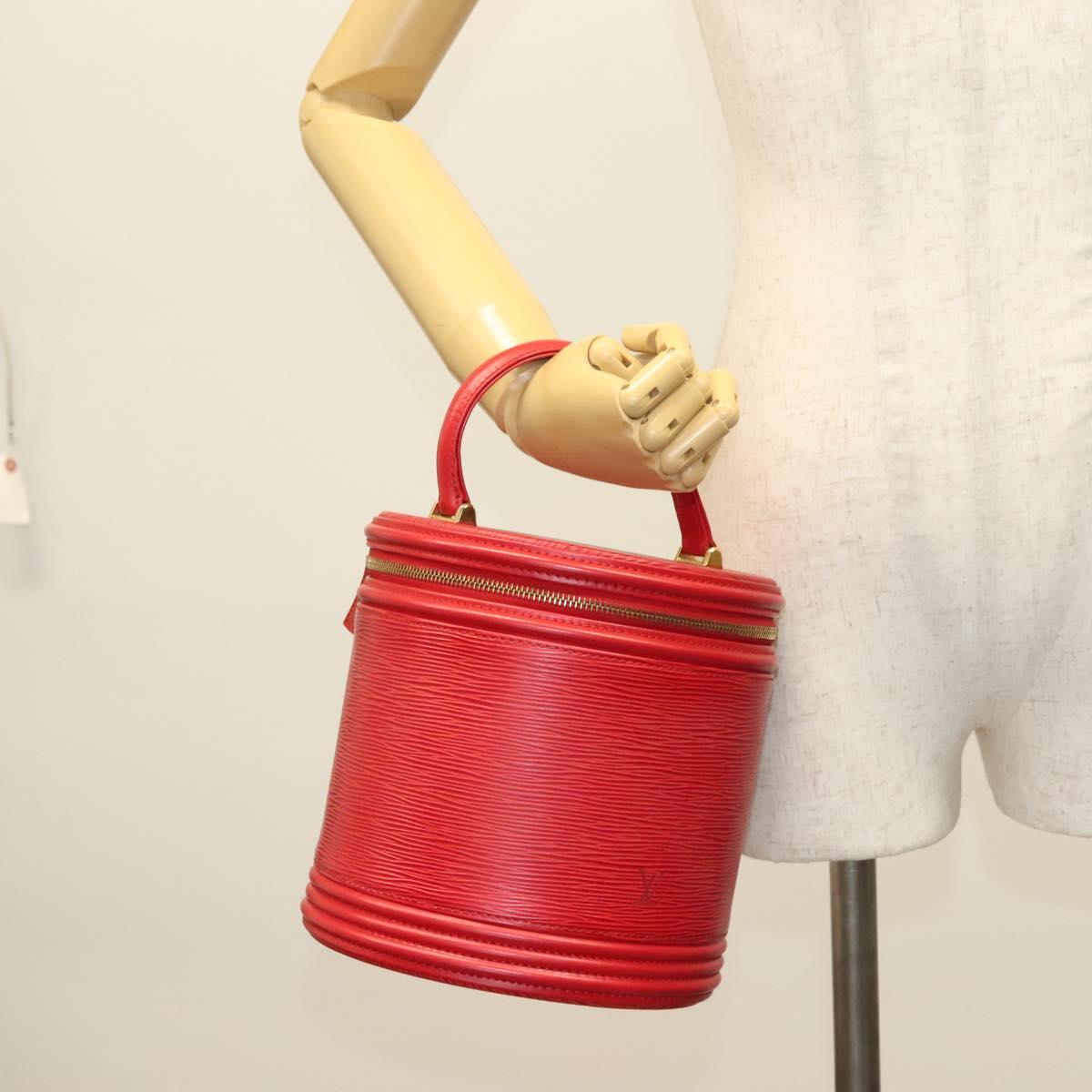 LOUIS VUITTON Epi Cannes Hand Bag Red M48037 LV Auth 140465