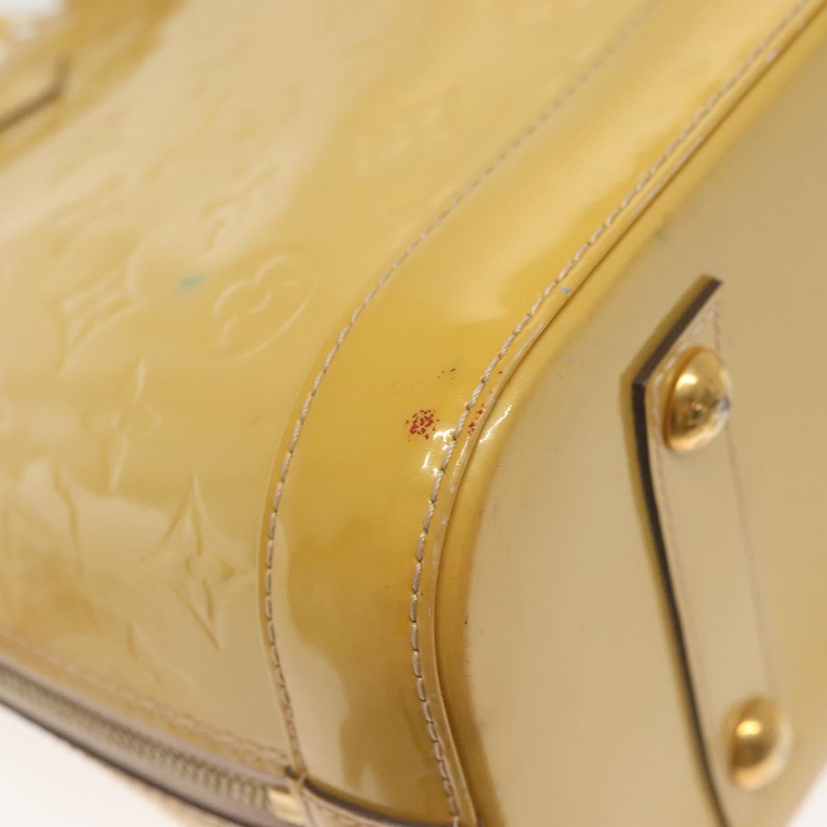 LOUIS VUITTON Monogram Vernis Alma PM Hand Bag Rose Angelique M90062 Auth 140466