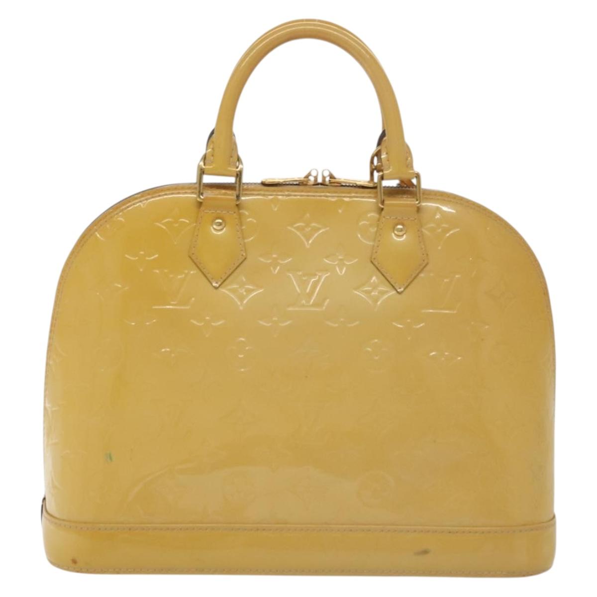 LOUIS VUITTON Monogram Vernis Alma PM Hand Bag Rose Angelique M90062 Auth 140466