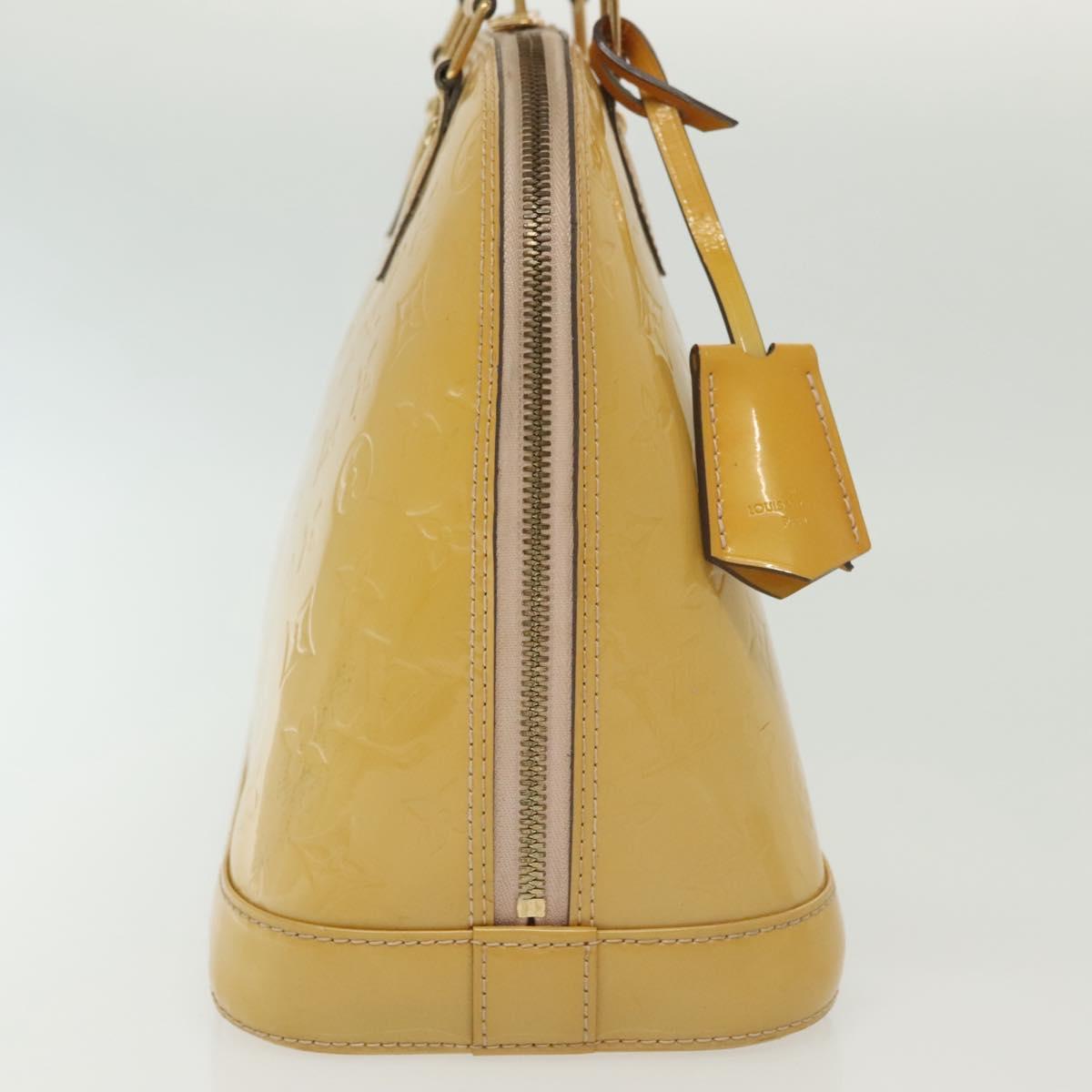 LOUIS VUITTON Monogram Vernis Alma PM Hand Bag Rose Angelique M90062 Auth 140466