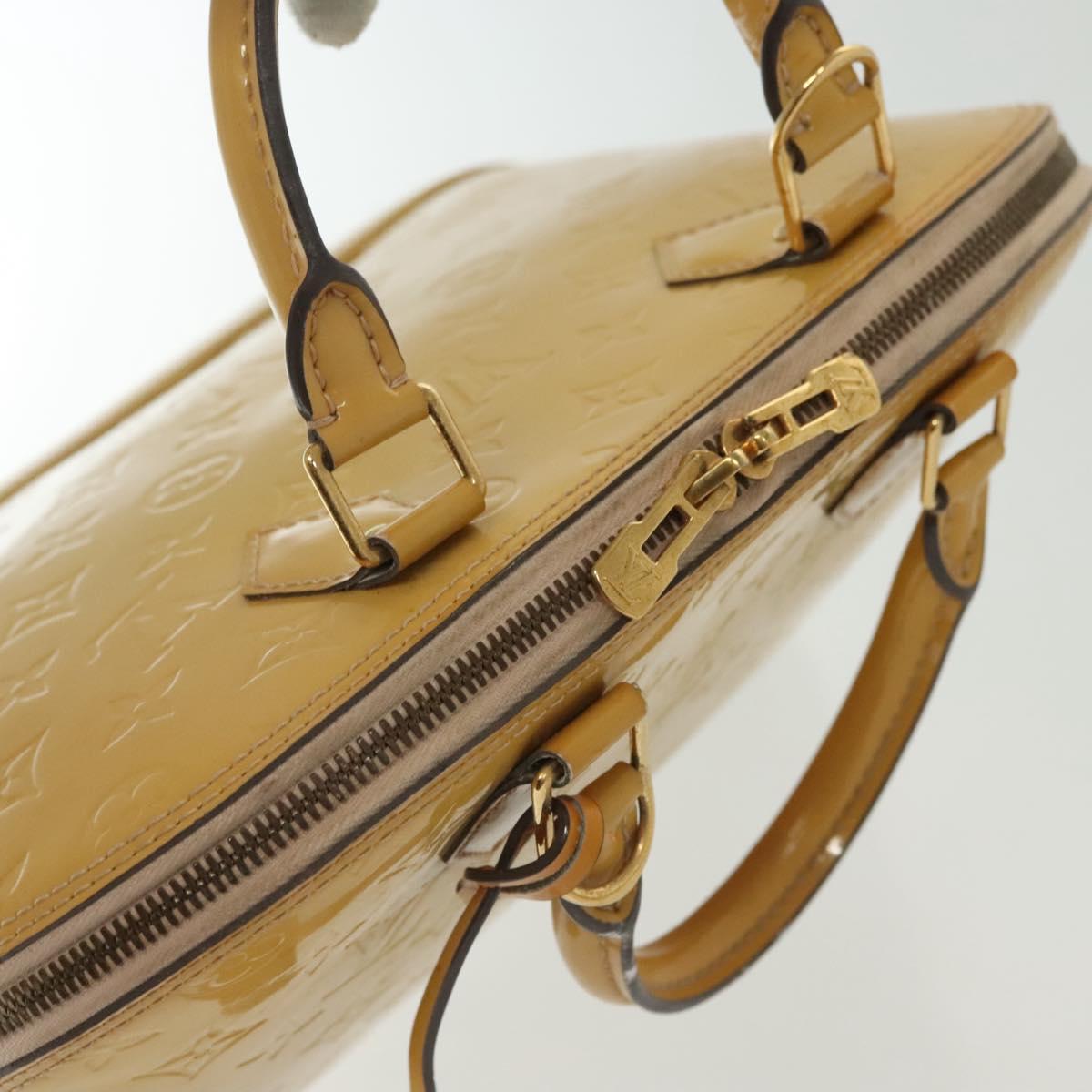 LOUIS VUITTON Monogram Vernis Alma PM Hand Bag Rose Angelique M90062 Auth 140466